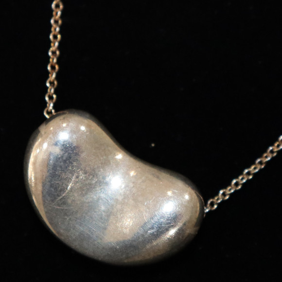 Tiffany Elsa Peretti Bean Design Pendant Silver